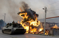 A Russian tank on patrol in South Ossetia.(Photo : Reuters)