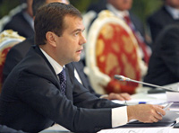Medvedev speaks at the SCO(Photo: Reuters)