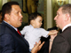 Venezuela's President Hugo Chavez (L), with his grandson Jorge, greets Russia's Deputy Prime Minister Igor Sechin during a meeting at Miraflores Palace in Caracas 16 September(Photo: Reuters/Miraflores Palace/Handout)