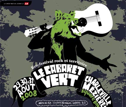 The festival's poster with the wild boar symbol of the Ardennes