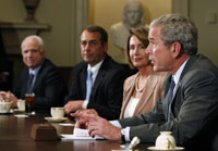 Bush with Congress leaders(Photo: Reuters)
