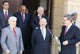 Christofias (l) and Talat (ctr) after their meeting(Credit: Reuters)