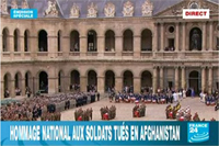 Ceremony in honour of soldiers killed in Afghanistan, Les Invalides, Paris, August 2008(Photo: France 24)