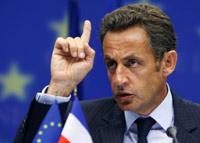 Sarkozy at a press conference after the EU summit(Photo: Reuters)