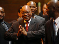 Jacob Zuma entering the Pietermaritzburg High Court on Friday