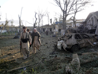 The site of the blast.(REUTERS/Abdul Rehman (PAKISTAN)