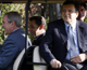 U.S. President George W. Bush (L) drives his cart with French President Nicolas Sarkozy (C) and European Commission President Jose Manual Barroso (R) before their meeting at the Presidential retreat at Camp David, 18 October 2008. Man at right is unidentified. REUTERS/Jason Reed(Photo: Reuters)