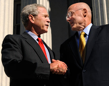 US President George Bush and Federal Reserve chief Henry Paulson(Photo: Reuters)