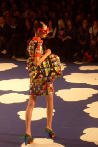Jean-Charles de Castelbajac's Lego brick print outfit(Photo: CJL)