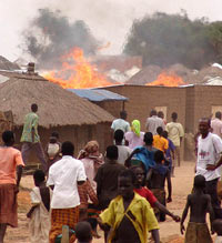 A fire in a refugee camp(Photo: Wikimedia)