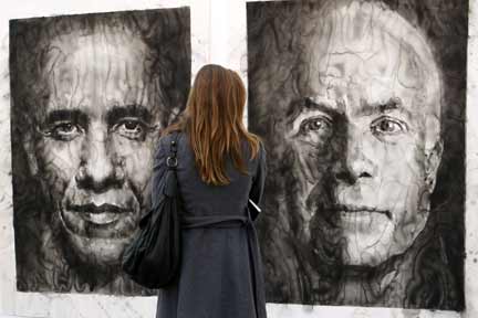 Well-known faces at Paris's Fiac art fair(Photo: Reuters)