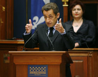 Sarkozy at the National Assembly in Quebec(Photo: Reuters)