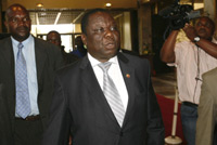 Tsvangirai arrives for talks at the Rainbow Towers hotel(Photo: Reuters)