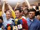 Opposition leaders Henrique Capriles of Miranda state (c) Caracas Mayor Antonio Ledezma (L) and Chacao's Mayor Leopoldo Lopez (R) celebrate their victories.(Photo: Reuters)