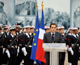 France's President Nicolas Sarkozy (C) delivers a speech during the Fall military ceremony(Photo: Reuters)