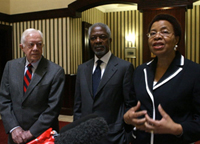 Jimmy Carter, Kofi Annan and Graca Machel(Photo: AFP)