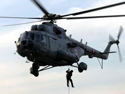Indian commandos are airdropped in Nariman House, which has mainly Jewish residents. (Photo: Reuters)