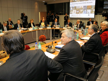 European Central Bank meeting in Brussels.(Credit: Reuters)