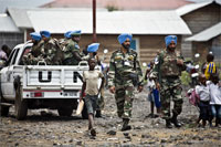 Members of the Indian batallion of the UN Organisation Mission in the DRC, in Goma(Photo: UN/Marie Frechon)