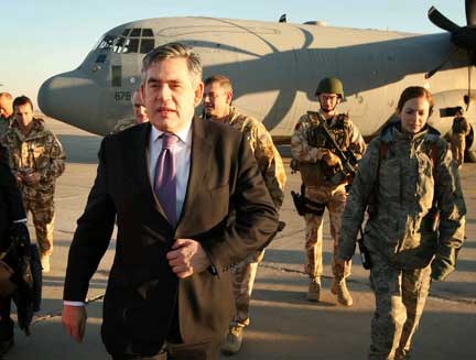 Brown arrives in Baghdad(Photo: Reuters)