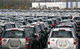 Cars parked in a lot in Causse-Wallon automobile transport company in Hordain, northern France.(Credit: Reuters)
