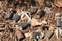 Cluster bombs.(Credit: Simon Convay - Cluster Munition Coalition)