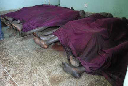 The bodies of victims in Kisumu(Photo: Anna Koblanck)