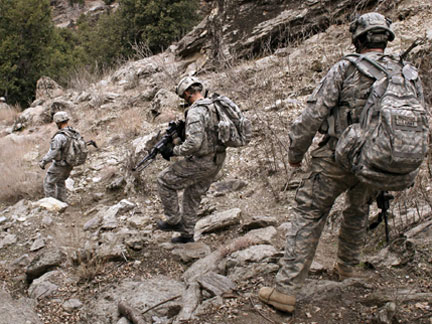 Soldiers with the U.S. Army's 6-4 Cavalry in eastern Afghanistan on Saturday(Photo: Reuters)