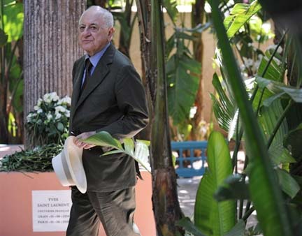 Pierre Bergé at Yves Saint Laurent's tomb in Marrakech(Photo: AFP)