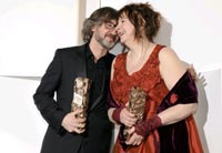 34th French film awards. Best film "Séraphine" director Martin Provost, best actress Yoland Moreau Photo: REUTERS/Gonzalo Fuentes