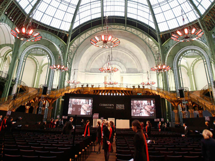 The Grand Palais awaits the start of the auction on Monday (Photo: Reuters)