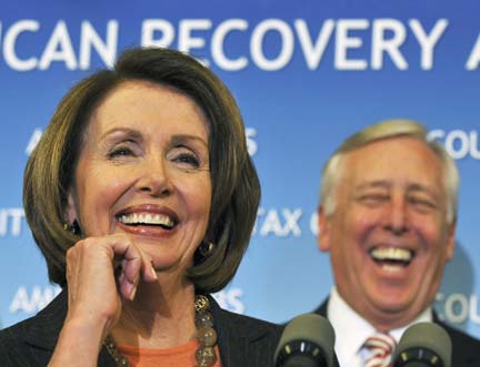 Happy now? Speaker of the House Nancy Pelosi and House Majority Leader Representative Steny Hoyer after the vote(Photo: Reuters)