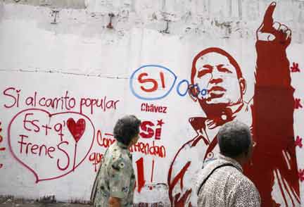 A mural in Caracas calls for a yes vote(Photo: Reuters)