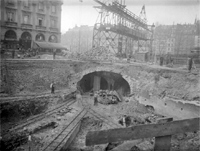 The construction of the Métro under the Seine.(Photo: RATP)