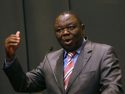 Zimbawean Prime Minister Morgan Tsvangirai at a media confrerence in Cape Town on Friday
(Photo: Reuters)