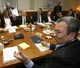 Israel's Defence Minister Ehud Barak at a cabinet meeting in Jersualem, March 8, 2009.photo: Reuters/Dan Balilty