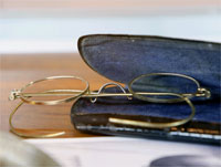 Mahatma Gandhi's wire rimmed glasses, on display before the auction(Photo: Reuters)
