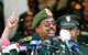 Sudan's President Omar Hassan al-Bashir addresses soldiers in the capital Khartoum, March 16, 2009. Photo: Reuters