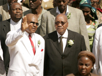 Jacob Zuma at the Zuurbekom megachurch, 12 April 2009.(Photo: Reuters)