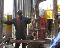 Workers at the CPCU geothermic drilling site in Paris, March 2009(Photo: Sarah Elzas)