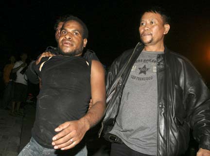 Police detain a suspect in Jayapura, Papua(Photo: Reuters)