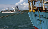 The U.S.-flagged container ship, Maersk Alabama at the Kenyan coastal sea port of Mombasa, 13 April, 2009.
REUTERS/Antony Njuguna 