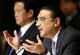 Pakistan President Asif Ali Zardari (R) delivers a speech next to Japanese Prime Minister Taro Aso at the Pakistan Donors Conference in Tokyo(Photo: Reuters)