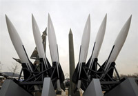 Replicas of South and North Korean missiles on display at the Korea War Memorial in Seoul(Photo: AFP)