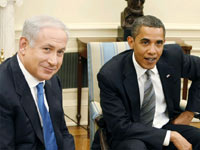 US President Barak Obama (R) hosts Israel's prime minister Benjamin Netanyahu in Washington, DC, 19 May 2009(Photo: Reuters/Larry Downing