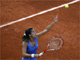 Amelie Mauresmo serves to Anna-Lena Groenefeld, 24 May 2009(Photo: Reuters)