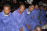 Suspected Somali pirates sit inside the Mombasa Law Courts(Photo: Reuters)