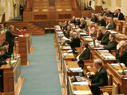 The Czech Senate on the day of the Lisbon Treaty vote, Prague, 6 May 2009(Photo: Reuters)