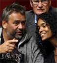 Luc Besson and his wife at the National Assembly on 12 May 2009(Photo: Reuters)