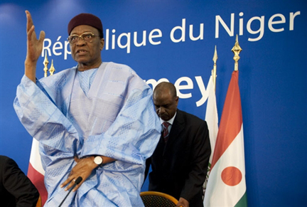 Mamadou Tandja, president of Niger, in Niamey 27 March 2009.(Photo: AFP)